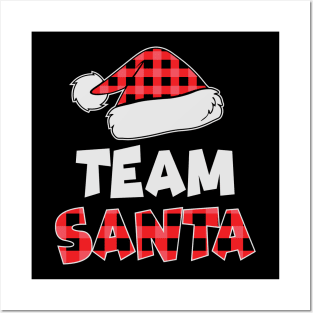 Red Buffalo Plaid Team Santa Family Matching Christmas gift Posters and Art